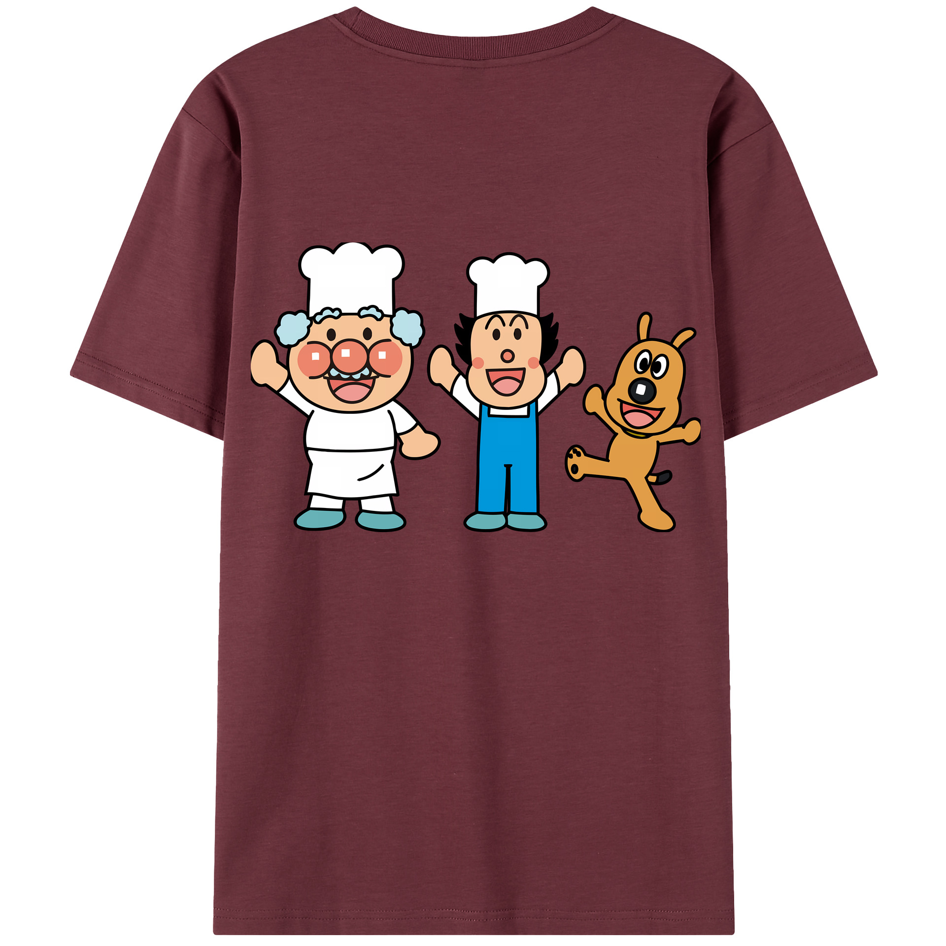（画像用） アンパンマン Anpanman 綿100％半袖Tシャツ（背面プリント）